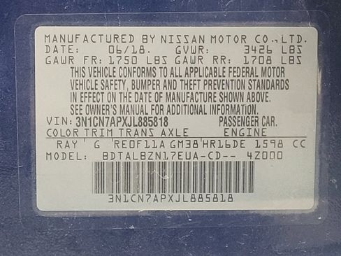 Used 2018 Nissan Versa SV FWD image 33