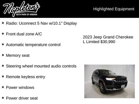 Used 2023 Jeep Grand Cherokee L Limited w/ Luxury Tech Group II image 16