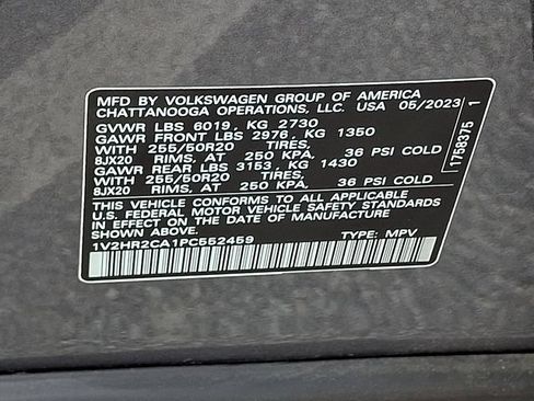 Used 2023 Volkswagen Atlas SE w/ Black Wheel Package AWD/4WD image 35
