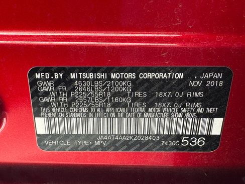 Used 2019 Mitsubishi Eclipse Cross AWD image 8