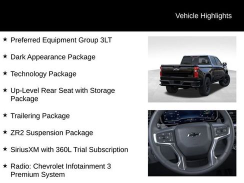 New 2026 Chevrolet Silverado 1500 ZR2 w/ Dark Appearance Package AWD/4WD image 3
