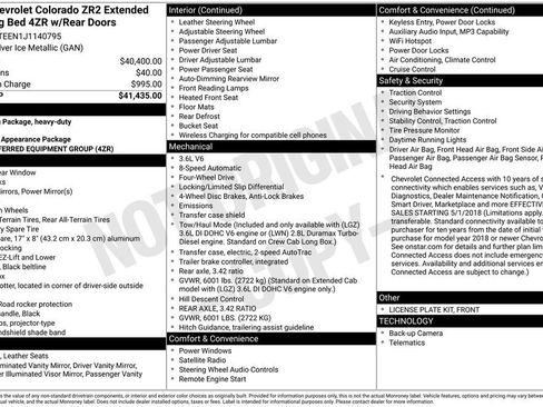 Used 2018 Chevrolet Colorado ZR2 AWD/4WD image 10