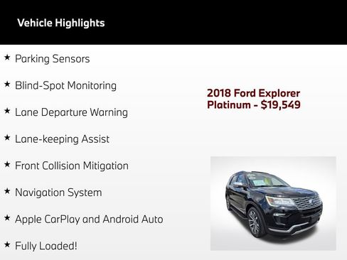 Used 2018 Ford Explorer Platinum AWD/4WD image 60