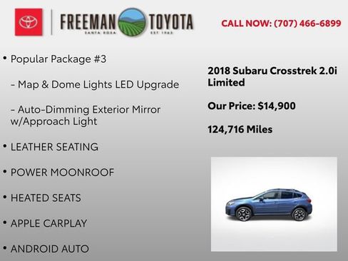 Used 2018 Subaru Crosstrek 2.0i Limited AWD/4WD image 9
