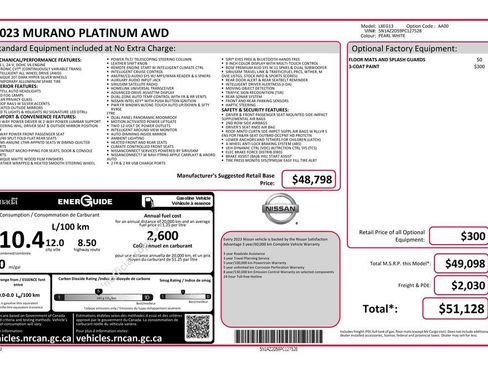 Used 2023 Nissan Murano Platinum AWD/4WD image 5