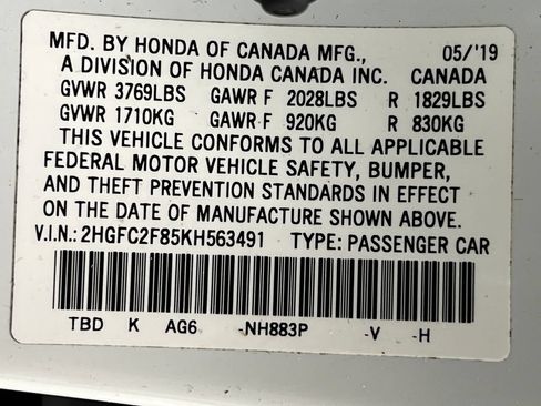 Used 2019 Honda Civic Sport image 66
