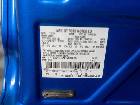 Used 2015 Ford F150 Lariat w/ Equipment Group 502A Luxury image 35