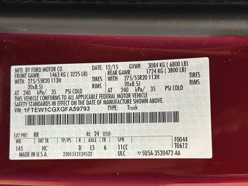 Used 2016 Ford F150 Lariat w/ Equipment Group 502A Luxury RWD image 27