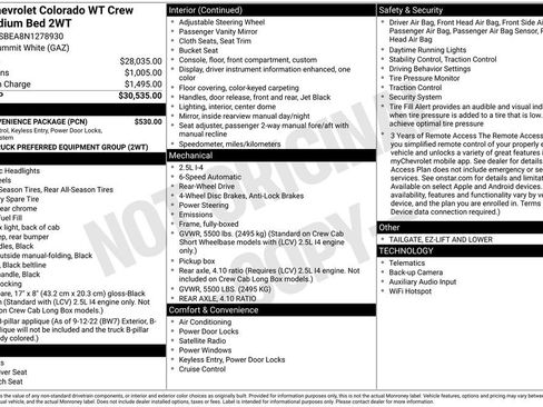 Used 2022 Chevrolet Colorado W/T w/ WT Convenience Package image 6