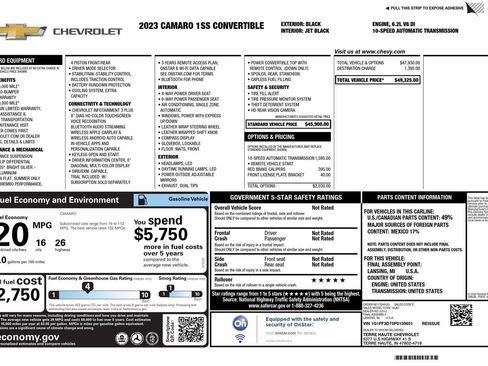 Used 2023 Chevrolet Camaro SS image 66