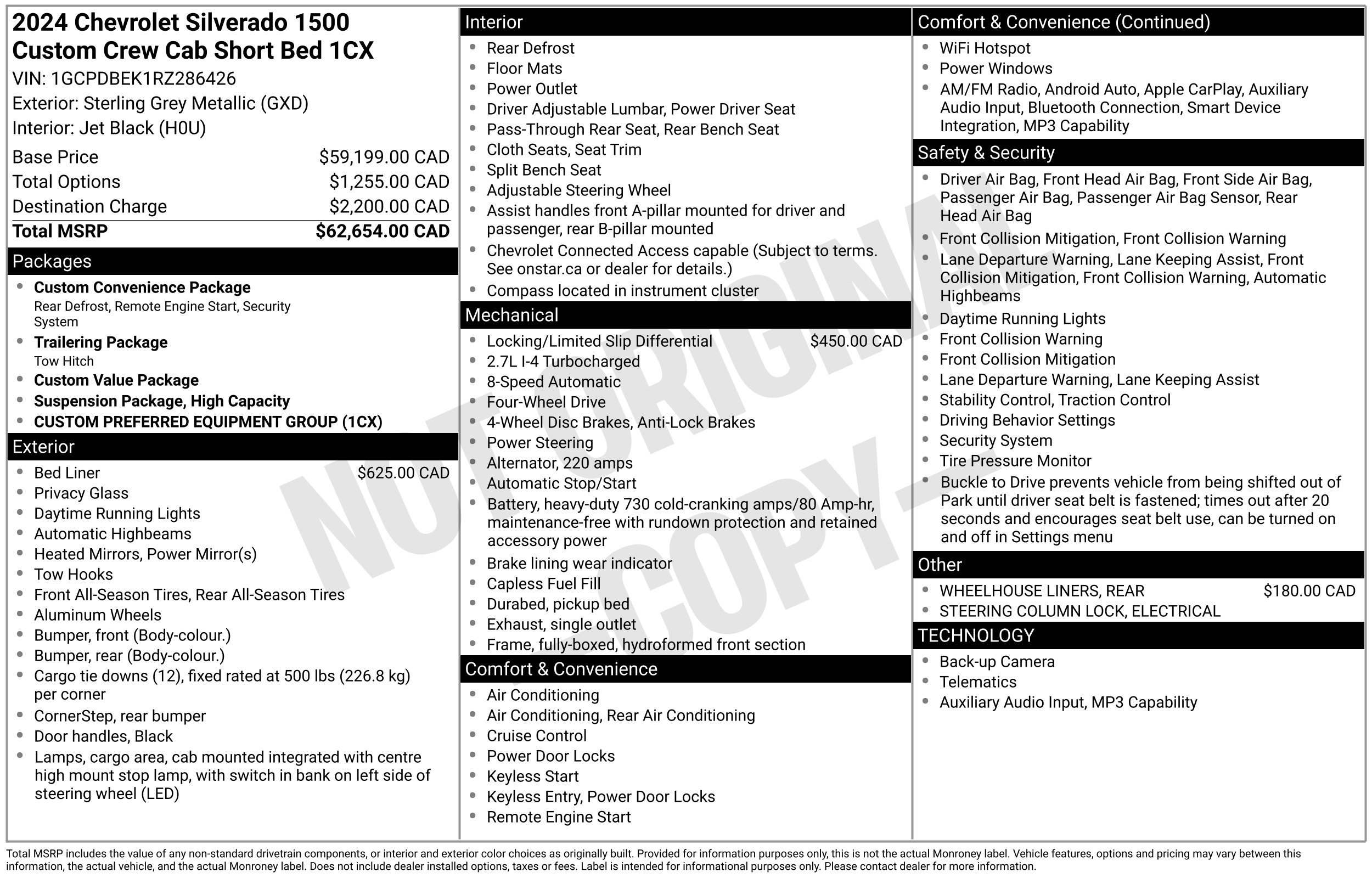 Used 2024 Chevrolet Silverado 1500 Custom AWD/4WD image 2