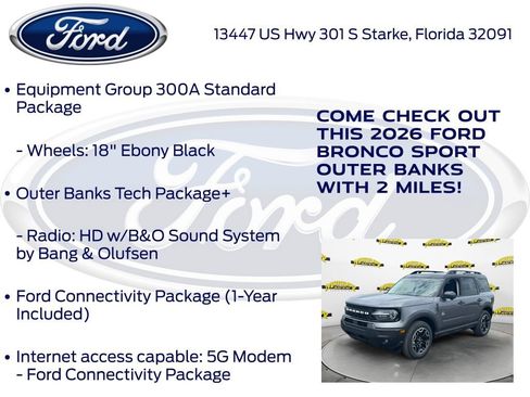New 2026 Ford Bronco Sport Outer Banks w/ Outer Banks Tech Package+ AWD/4WD image 15