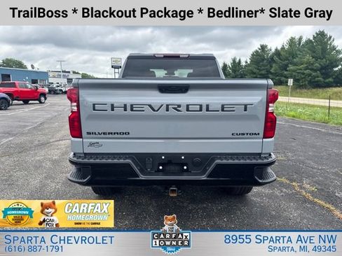 Certified 2024 Chevrolet Silverado 1500 Custom Trail Boss w/ Turbomax Blackout Package AWD/4WD image 4