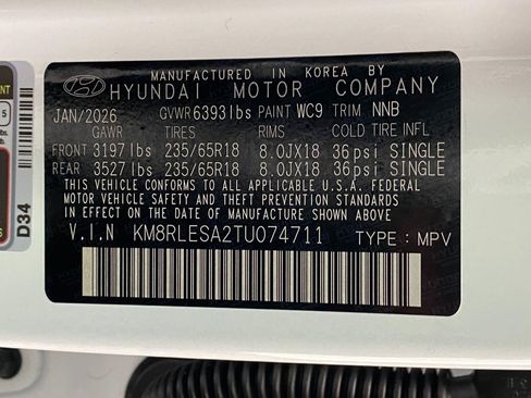 New 2026 Hyundai Palisade SEL AWD/4WD image 72