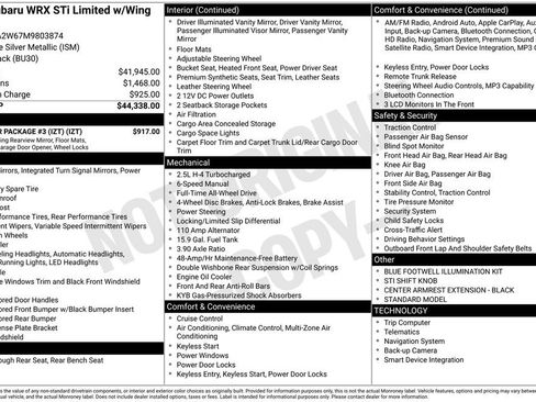 Used 2021 Subaru WRX STI Limited w/ Popular Package #3 (IZT) image 35