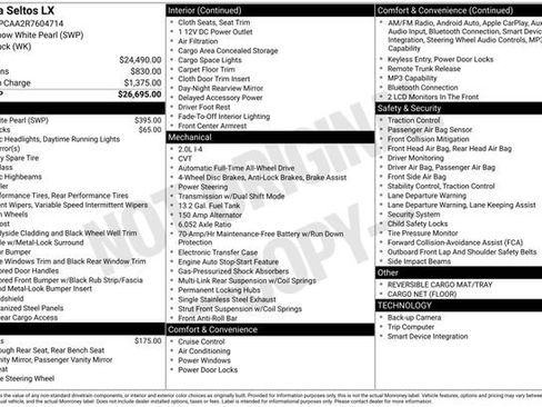Certified 2024 Kia Seltos LX AWD/4WD image 36
