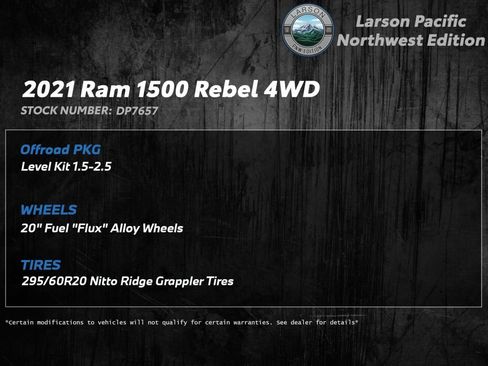 Used 2021 RAM 1500 Rebel w/ Rebel Level 2 Equipment Group image 2