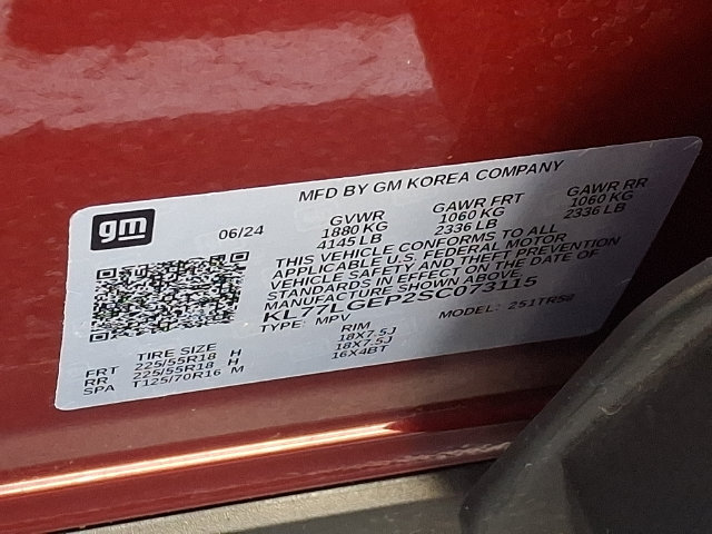 Used 2025 Chevrolet Trax RS w/ Sunroof Package FWD image 27