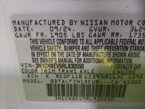 Used 2024 Nissan Versa SV w/ Trunk Package FWD image 33