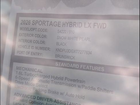 New 2026 Kia Sportage LX image 14