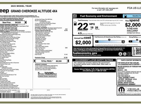 Certified 2023 Jeep Grand Cherokee Altitude image 2