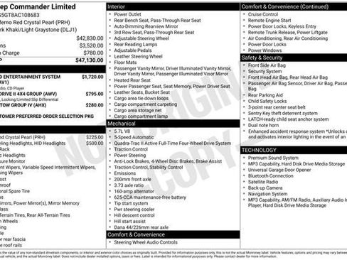 Used 2010 Jeep Commander Limited AWD/4WD image 2