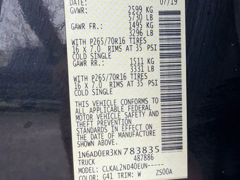 Used 2019 Nissan Frontier SV image 5