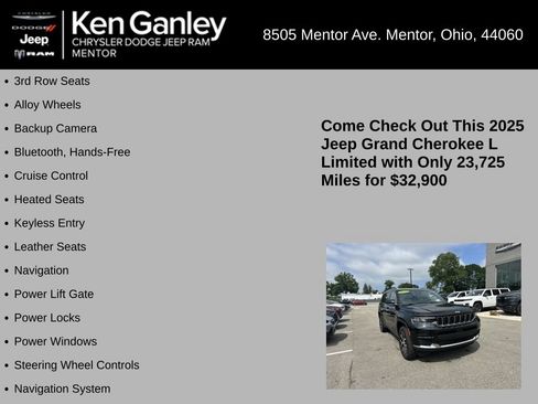 Used 2025 Jeep Grand Cherokee L Limited RWD image 5