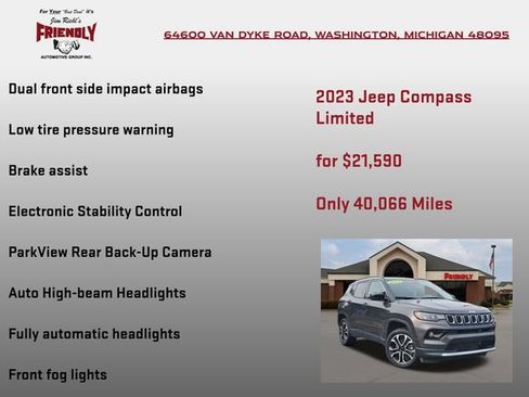 Used 2023 Jeep Compass Limited AWD/4WD image 20