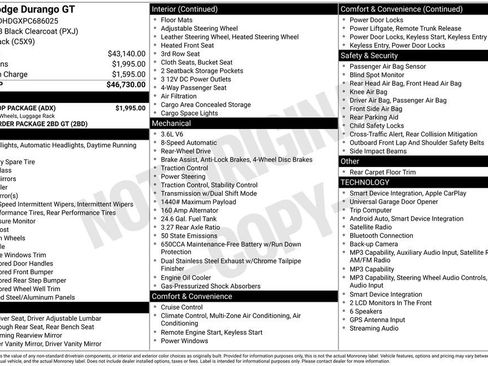 Used 2023 Dodge Durango GT w/ Blacktop Package RWD image 11