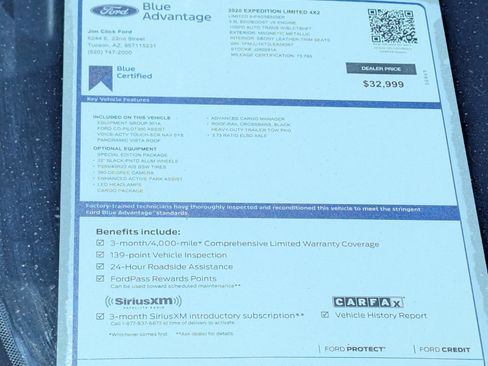 Certified 2020 Ford Expedition Limited w/ Special Edition Package RWD image 13