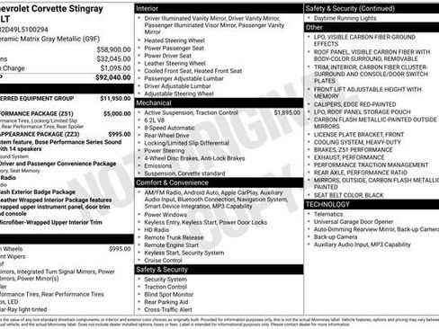 Used 2020 Chevrolet Corvette Stingray Premium Cpe w/ 3LT Preferred Equipment Group RWD image 47