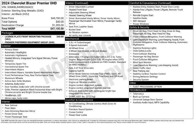 Certified 2024 Chevrolet Blazer Premier AWD/4WD image 29