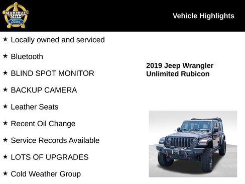 Used 2019 Jeep Wrangler Unlimited Rubicon AWD/4WD image 2