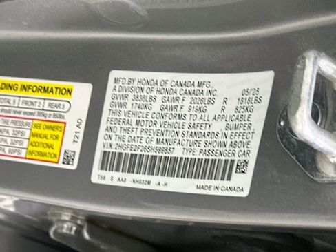 Used 2025 Honda Civic LX image 12