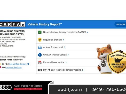 Used 2023 Audi Q8 Premium Plus w/ Premium Plus Package image 2