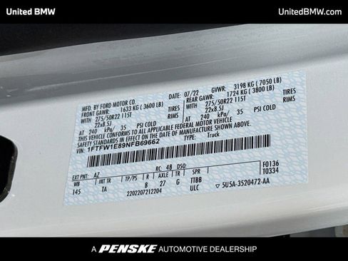 Used 2022 Ford F150 Limited AWD/4WD image 15
