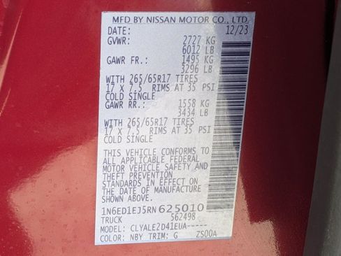 Used 2024 Nissan Frontier SL RWD image 24