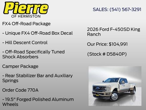 Certified 2026 Ford F450 King Ranch w/ FX4 Off-Road Package image 7