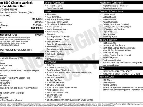 Used 2021 RAM 1500 Classic Warlock w/ Electronics Group AWD/4WD image 4