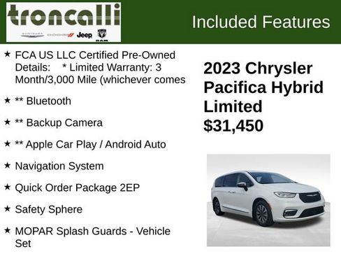 Certified 2023 Chrysler Pacifica Limited image 5