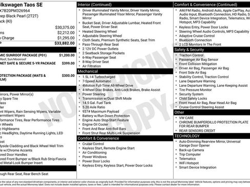 Certified 2023 Volkswagen Taos SE w/ Panoramic Sunroof Package AWD/4WD image 3