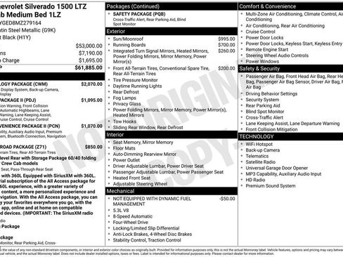 Used 2021 Chevrolet Silverado 1500 LTZ w/ Technology Package AWD/4WD image 11