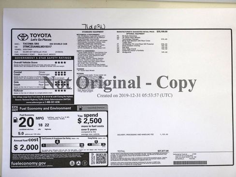 Used 2020 Toyota Tacoma SR5 w/ Technology Package AWD/4WD image 15