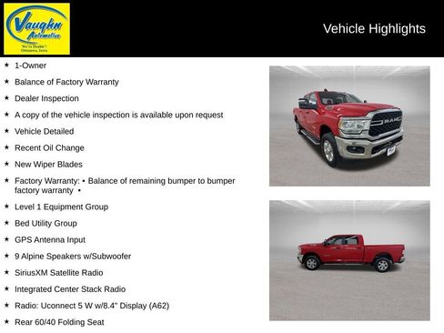 Used 2024 RAM 2500 Big Horn w/ Bed Utility Group image 2