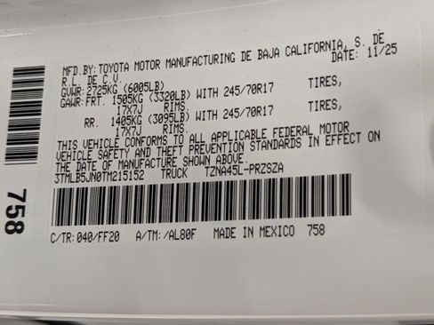 New 2026 Toyota Tacoma SR5 image 17