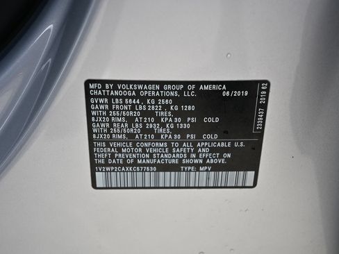 Used 2019 Volkswagen Atlas SE FWD image 32