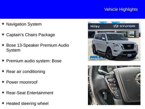 Used 2023 Nissan Armada Platinum w/ Captain's Chairs Package RWD image 9