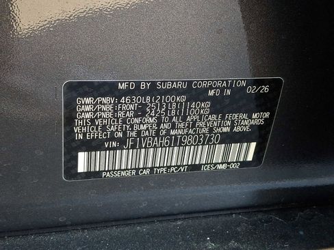 New 2026 Subaru WRX Premium AWD/4WD image 10
