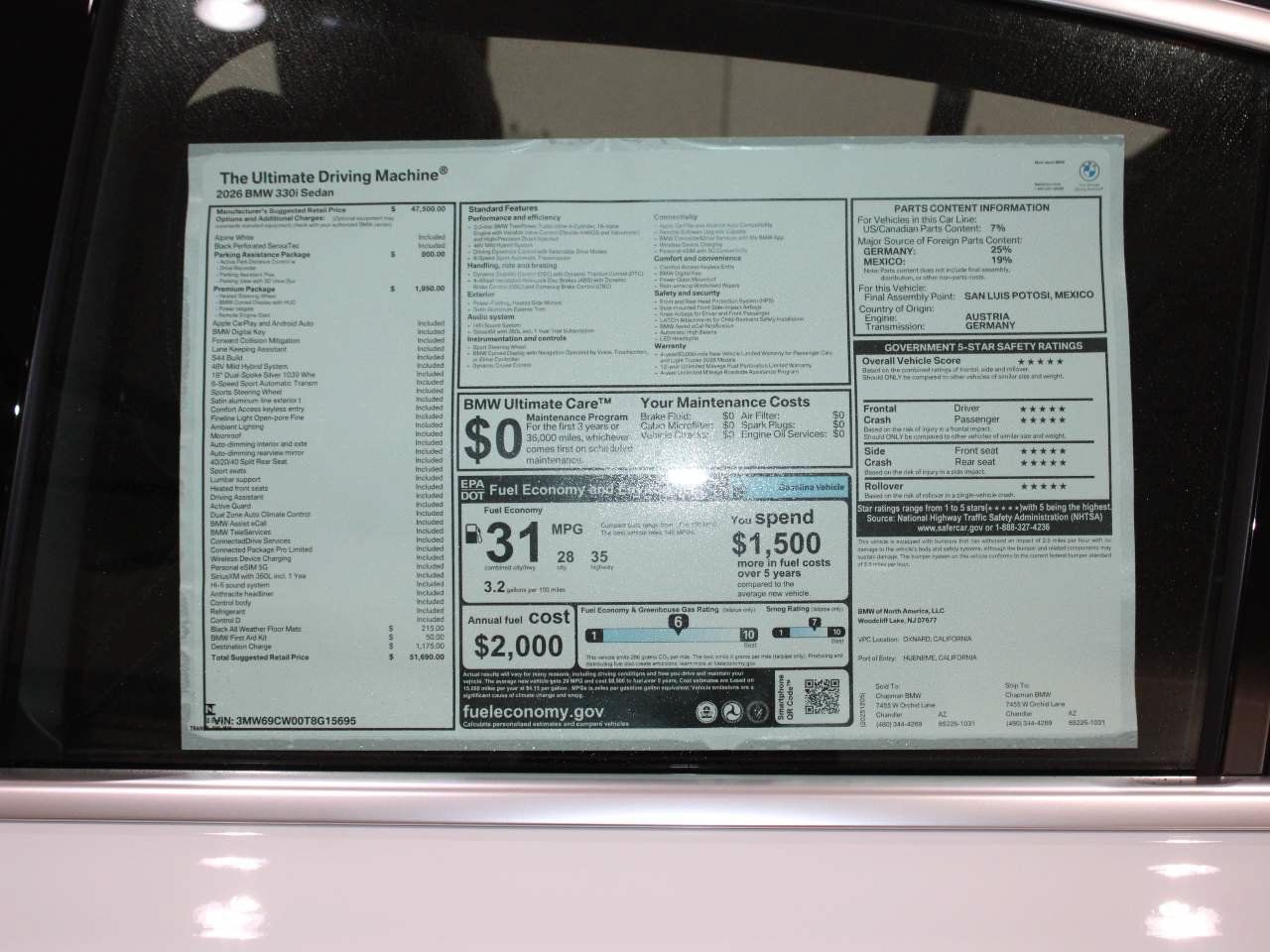 Certified 2026 BMW 330i Sedan RWD image 24